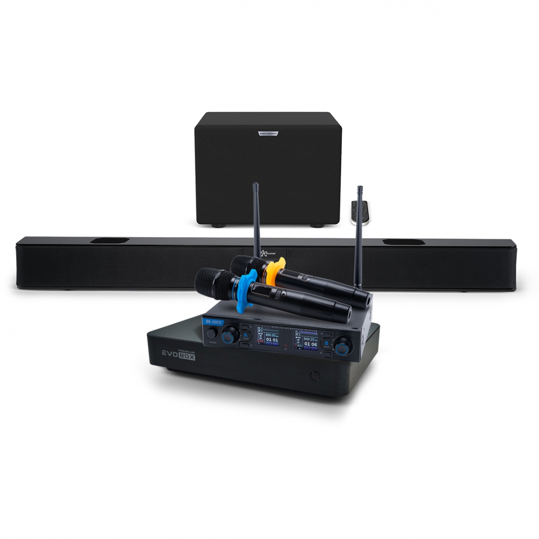 Hi-End караоке-система EVOBOX Premium + EvoSoundBar (саундбар с караоке) в Старом Осколе