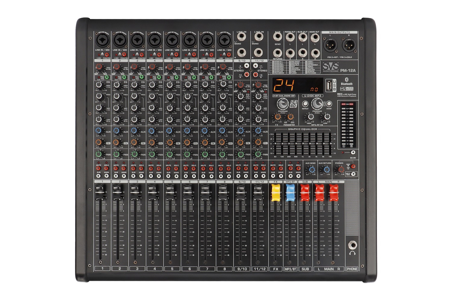 SVS Audiotechnik mixers PM-12A Активный аналоговый микшерный пульт, 12-канальный в Старом Осколе